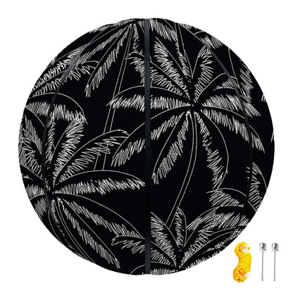Black White Palm Tree Pattern Print Basketball