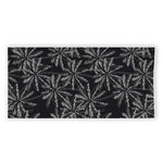 Black White Palm Tree Pattern Print Beach Towel