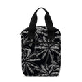 Black White Palm Tree Pattern Print Bible Tote Bag