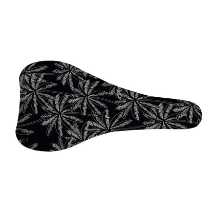 Black White Palm Tree Pattern Print Bicycle Seat Cover