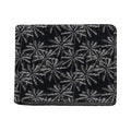 Black White Palm Tree Pattern Print Bifold Wallet