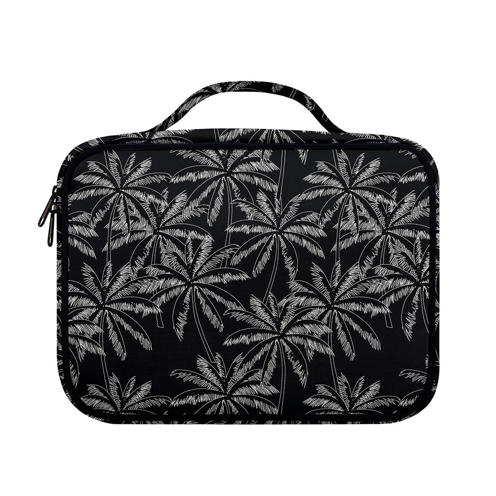 Black White Palm Tree Pattern Print Briefcase Bible Bag