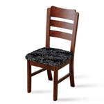 Black White Palm Tree Pattern Print Chair Cushion Cover