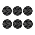 Black White Palm Tree Pattern Print Coaster Set