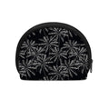 Black White Palm Tree Pattern Print Coin Purse