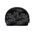 Black White Palm Tree Pattern Print Coin Purse