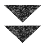 Black White Palm Tree Pattern Print Dog Bandana