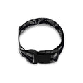 Black White Palm Tree Pattern Print Dog Collar