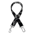 Black White Palm Tree Pattern Print Dog Seat Belt