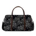 Black White Palm Tree Pattern Print Duffel Bag