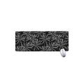 Black White Palm Tree Pattern Print Extended Mouse Pad