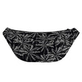 Black White Palm Tree Pattern Print Fanny Pack