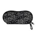 Black White Palm Tree Pattern Print Glasses Case