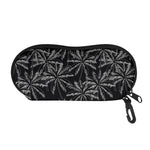 Black White Palm Tree Pattern Print Glasses Case
