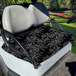 Black White Palm Tree Pattern Print Golf Cart Seat Cover
