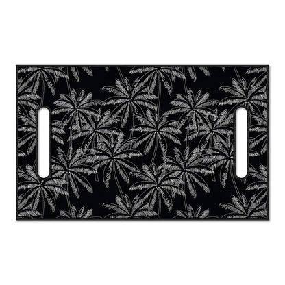 Black White Palm Tree Pattern Print Golf Cart Seat Cover