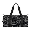 Black White Palm Tree Pattern Print Gym Bag