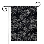 Black White Palm Tree Pattern Print House Flag