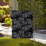 Black White Palm Tree Pattern Print House Flag
