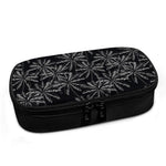 Black White Palm Tree Pattern Print Insulin Cooler Travel Case