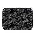 Black White Palm Tree Pattern Print Laptop Sleeve