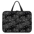 Black White Palm Tree Pattern Print Laptop Sleeve With Handle