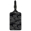 Black White Palm Tree Pattern Print Luggage Tag