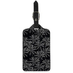 Black White Palm Tree Pattern Print Luggage Tag
