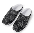 Black White Palm Tree Pattern Print Mesh Casual Shoes