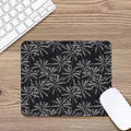 Black White Palm Tree Pattern Print Mouse Pad