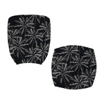 Black White Palm Tree Pattern Print Office Chair Cover