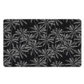 Black White Palm Tree Pattern Print Polyester Doormat