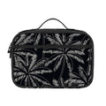 Black White Palm Tree Pattern Print Portable Lunch Bag