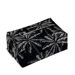 Black White Palm Tree Pattern Print Rectangle Tissue Box Cover