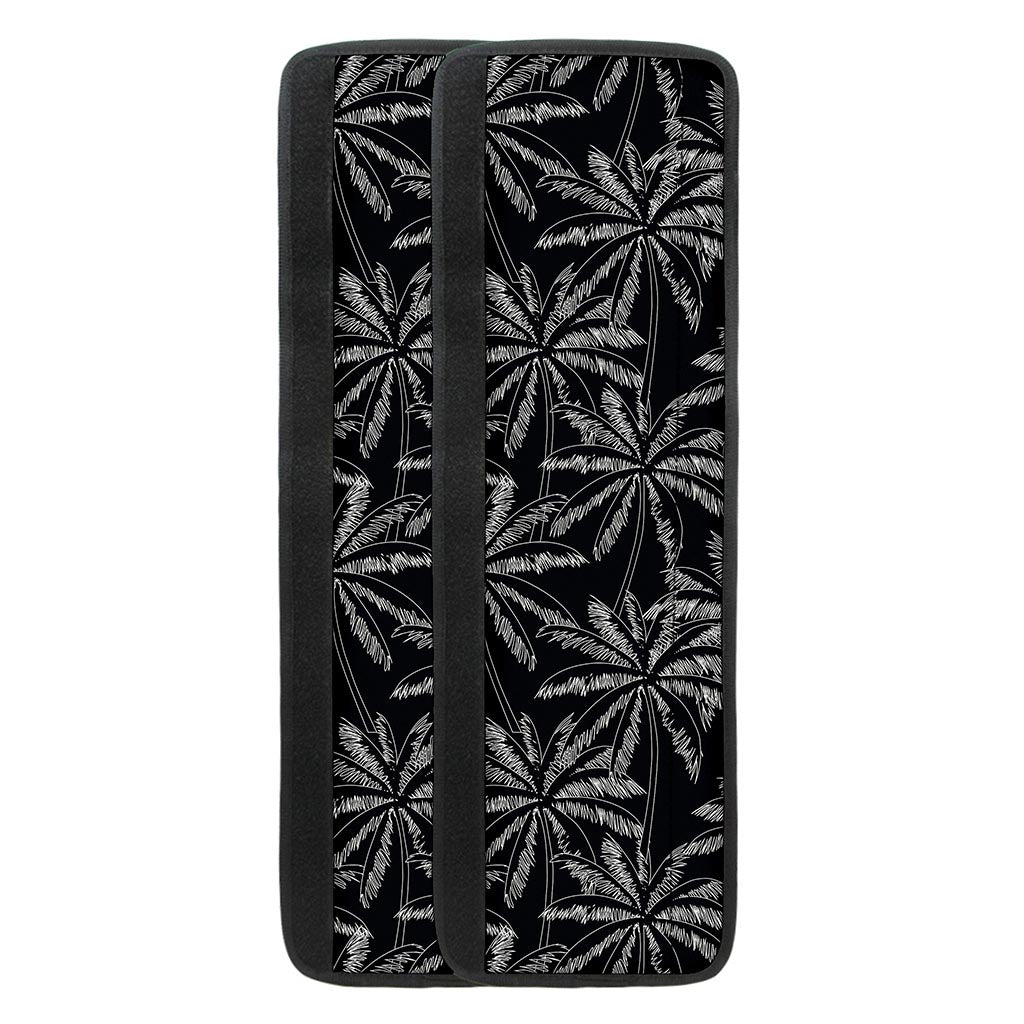Black White Palm Tree Pattern Print Refrigerator Handle Covers