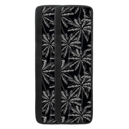 Black White Palm Tree Pattern Print Refrigerator Handle Covers