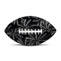 Black White Palm Tree Pattern Print Rugby Ball