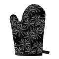 Black White Palm Tree Pattern Print Single Oven Mitt