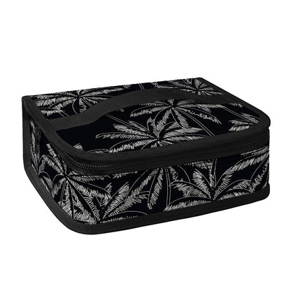 Black White Palm Tree Pattern Print Small Lunch Bag