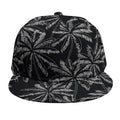 Black White Palm Tree Pattern Print Snapback Cap