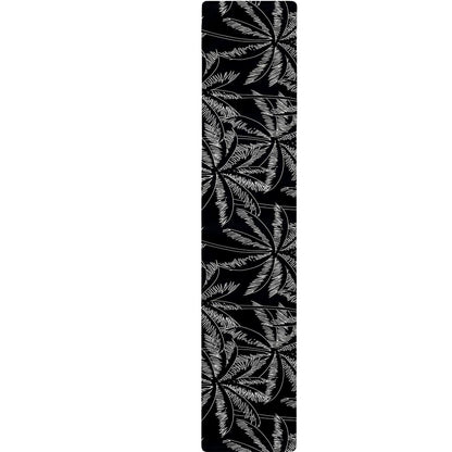 Black White Palm Tree Pattern Print Table Runner