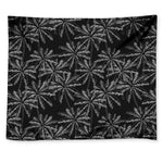 Black White Palm Tree Pattern Print Tapestry