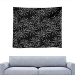 Black White Palm Tree Pattern Print Tapestry
