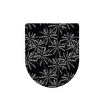 Black White Palm Tree Pattern Print Toilet Lid Cover