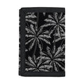 Black White Palm Tree Pattern Print Trifold Wallet