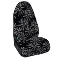 Black White Palm Tree Pattern Print Waterproof Car Seat Cover