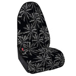 Black White Palm Tree Pattern Print Waterproof Car Seat Cover