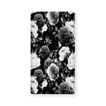 Black White Rose Floral Pattern Print Baby Crib Sheet