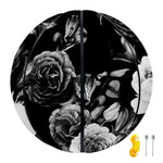Black White Rose Floral Pattern Print Basketball