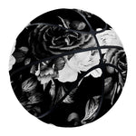 Black White Rose Floral Pattern Print Basketball